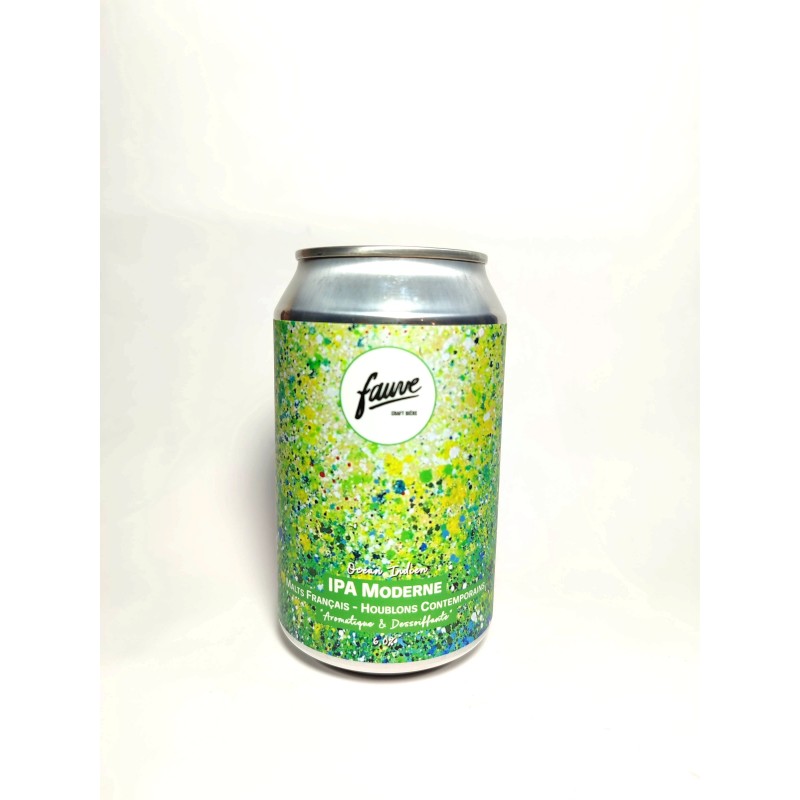 Bière Océan Indien en canette de 33cl de la brasserie Fauve, IPA fruitée